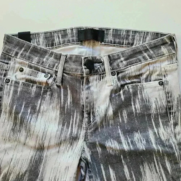 Vince Dylan Beat Down White Gray Coated Denim Skinny Jeans Stretch 24 - Picture 6 of 15